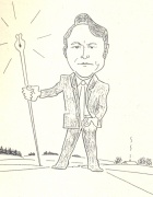 Alberto Skyrelio draugiškas šaržas. Piešė žurnalistas Adolfas Uža Alberto Skyrelio draugiškas šaržas. Piešė žurnalistas Adolfas Uža
