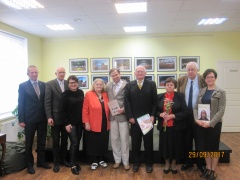 Po renginio. Iš kairės: S. Mičiulis, B. Makauskas, M. Parnarauskienė, R. Daujotaitė Leonova, S. Šamborskis, A. Matulevičius, E.A. Bukontienė, V. Žeimantas, D. Milašauskienė Po renginio. Iš kairės: S. Mičiulis, B. Makauskas, M. Parnarauskienė, R. Daujotaitė Leonova, S. Šamborskis, A. Matulevičius, E.A. Bukontienė, V. Žeimantas, D. Milašauskienė