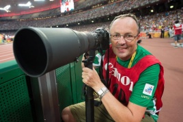 Sporto žurnalistas, fotografas Alfredas Pliadis. Mareko Biczyko nuotr. Sporto žurnalistas, fotografas Alfredas Pliadis. Mareko Biczyko nuotr.