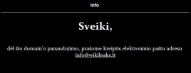 Lietuviškas wikileaks kol kas dar laukia savo šeimininko Lietuviškas wikileaks kol kas dar laukia savo šeimininko