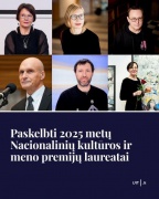 Nuotraukų koliažas iš kairės į dešinę, iš viršaus į apačią: prof. dr. Marija Drėmaitė (aut. Ugnius Bagdonavičius / VU), Ignas Miškinis (aut. Narvydas Naujalis), Giedrė Marija Žebriūnienė (kūrybinis vardas Giedrė Kaukaitė, nuotr. aut. Paulius Peleckis