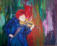 „Smuikininkė“, Aida Verdi (drobė, alėjus) „Smuikininkė“, Aida Verdi (drobė, alėjus)