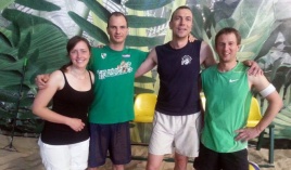  Nugalėtojų komanda (iš kairės): Edita Radzevičiūtė, Rafaelis Achmedovas, Saulius Tvirbutas, Vytautas Mickevičius