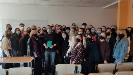 Vytauto Gedgaudo skaitymus pradėjo Dovydas Pancerovas. LŽS skyriaus nuotrauka Vytauto Gedgaudo skaitymus pradėjo Dovydas Pancerovas. LŽS skyriaus nuotrauka